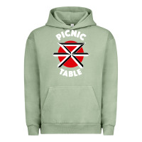 Pigment Oil Green picnic table parody Urban Hoodie - linhVisuals