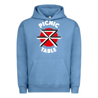 Pigment Pebble Blue picnic table parody Urban Hoodie - linhVisuals