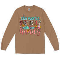 Toasted Coconut she works willingly with her hands Long Sleeve Tee - FaDigitalArtStudio