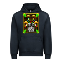 Navy four calling birds Urban Hoodie - linhVisuals