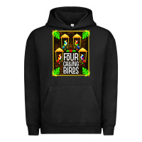 Pigment Black four calling birds Urban Hoodie - linhVisuals