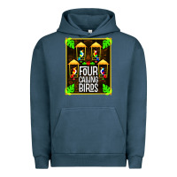 Pigment Midnight Navy four calling birds Urban Hoodie - linhVisuals