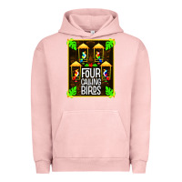 Pigment Salmon four calling birds Urban Hoodie - linhVisuals