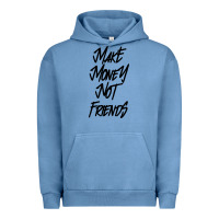 Pigment Pebble Blue make money not friends Urban Hoodie - linhVisuals
