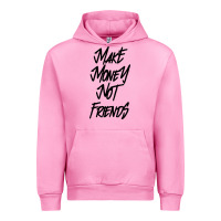 Fuchsia Pink make money not friends Urban Hoodie - linhVisuals