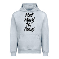 Heather Grey make money not friends Urban Hoodie - linhVisuals