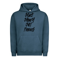 Pigment Midnight Navy make money not friends Urban Hoodie - linhVisuals
