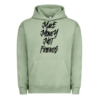 Pigment Oil Green make money not friends Urban Hoodie - linhVisuals