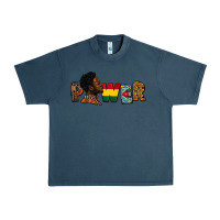Midnight Navy Power Juneteenth Urban Heavy Tee - FaDigitalArtStudio