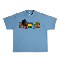 Pebble Blue Power Juneteenth Urban Heavy Tee - FaDigitalArtStudio