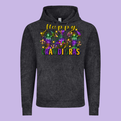 Happy Crawdi Gras Mardi Gras Crawfish Vintage Hoodie Designed By Fadigitalartstudio