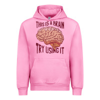 Fuchsia Pink Brain Urban Hoodie - linhVisuals