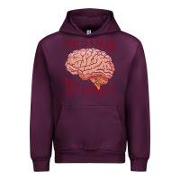 Mauve Wine Brain Urban Hoodie - linhVisuals