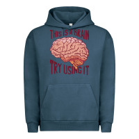 Pigment Midnight Navy Brain Urban Hoodie - linhVisuals