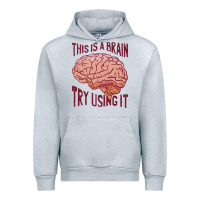 Heather Grey Brain Urban Hoodie - linhVisuals