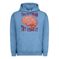 Pigment Pebble Blue Brain Urban Hoodie - linhVisuals