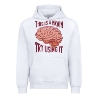 White Brain Urban Hoodie - linhVisuals
