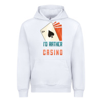 White Casino Urban Hoodie - linhVisuals