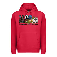 Cardinal Peace Love Siamese Cat Premium Hoodie - LillyAllenDesigns
