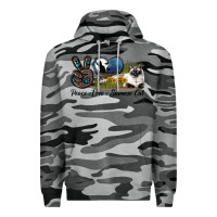 Slate Camo Peace Love Siamese Cat Premium Hoodie - LillyAllenDesigns