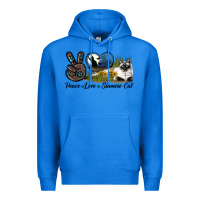 True Royal Peace Love Siamese Cat Premium Hoodie - LillyAllenDesigns