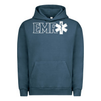 Pigment Midnight Navy emr ambulance ems emt emergency medical responder t shirt Urban Hoodie - linhVisuals