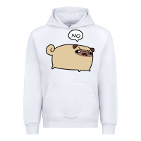 White no pug Urban Hoodie - linhVisuals