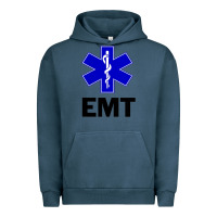 Pigment Midnight Navy emt ems paramedic star of life caduceus t shirt Urban Hoodie - linhVisuals