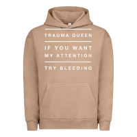 Pigment Burro emt hoodie funny trauma queen attention bleeding fun gift Urban Hoodie - linhVisuals