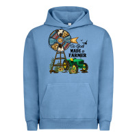 Pigment Pebble Blue So God Made a Farmer Urban Hoodie - JahusDesignShop