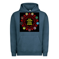 Pigment Midnight Navy king gizzard & the lizard wizard Urban Hoodie - linhVisuals