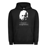 Pigment Black albert einstein quote1 Urban Hoodie - linhVisuals