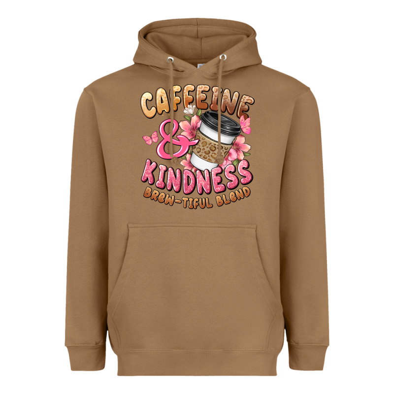 Caffeine And Kindness Brewtiful Blend Heavyweight Hoodie by JahusDesignShop | Teevron