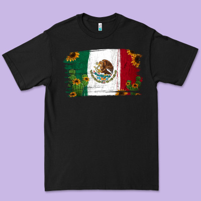 Mexican Flag Cactus Sunflower Premium Tee Designed By Jasminsmagicworld
