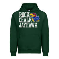 Forest Green rock chalk jayhawk ku tshirt Urban Hoodie - linhVisuals