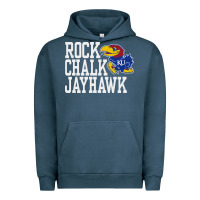 Pigment Midnight Navy rock chalk jayhawk ku tshirt Urban Hoodie - linhVisuals