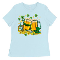 Baby Blue St. Patrick's Day beer Ladies Tee - HowdyJamesFarm