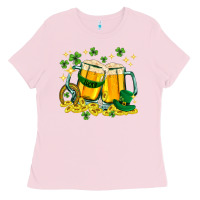 Bubblegum Pink St. Patrick's Day beer Ladies Tee - HowdyJamesFarm