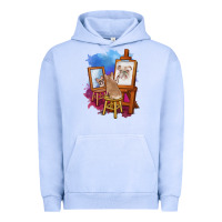 Pigment Grape Ice french bulldog painting bulldog artist art animals graphic long sleeve Urban Hoodie - linhVisuals