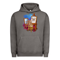Pigment Tornado french bulldog painting bulldog artist art animals graphic long sleeve Urban Hoodie - linhVisuals