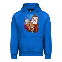 French Bulldog Painting Bulldog Artist Art Animals Graphic Long Sleeve Urban Hoodie | Teevron