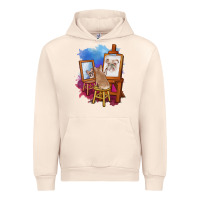 Sandshell french bulldog painting bulldog artist art animals graphic long sleeve Urban Hoodie - linhVisuals