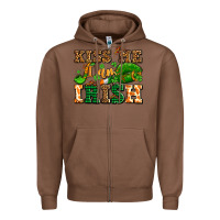 Chestnut kiss me i am irish  with lips and shamrocks Zipper Hoodie - AdoDesignShop