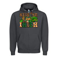 Smoke kiss me i am irish  with lips and shamrocks Zipper Hoodie - AdoDesignShop