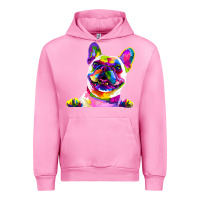 Fuchsia Pink frenchie french bulldog pop art portrait bouledogue t shirt Urban Hoodie - linhVisuals