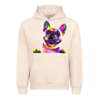 Sandshell frenchie french bulldog pop art portrait bouledogue t shirt Urban Hoodie - linhVisuals