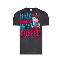 Vintage Black Half Nurse Half Coffee Vintage Tee - FaDigitalArtStudio