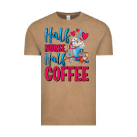 Vintage Coffee Half Nurse Half Coffee Vintage Tee - FaDigitalArtStudio