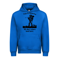 Cobalt this is america we don't share land here Urban Hoodie - linhVisuals