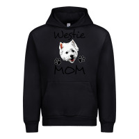 Black westie mom dog mama west highland terrier dog Urban Hoodie - linhVisuals